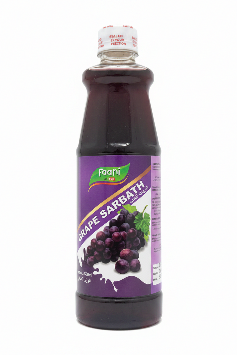 FAANI Grape Sarbath Syrup 500ml | Refreshing Indian Drink Mix