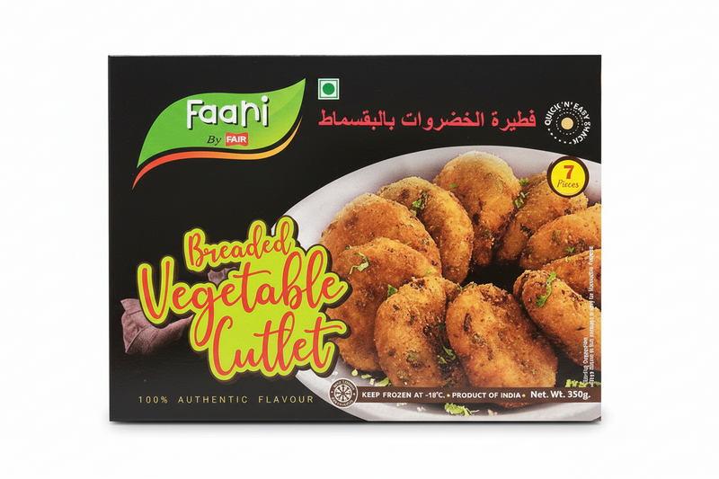 Faani Breaded Vegetable Cutlet – Frozen Indian Snack (350g)